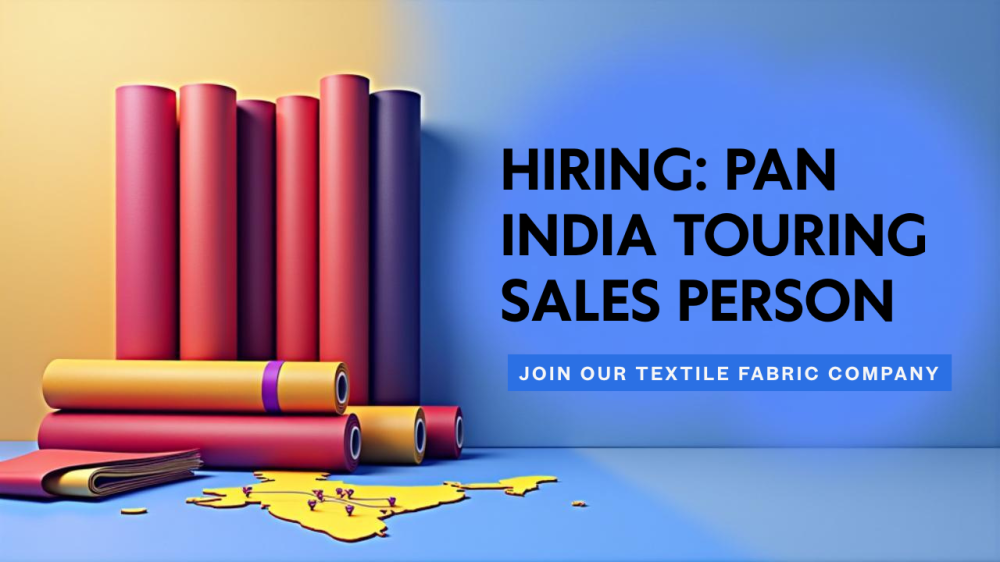 Textile leading brand hiring for Pan India touring sales person 